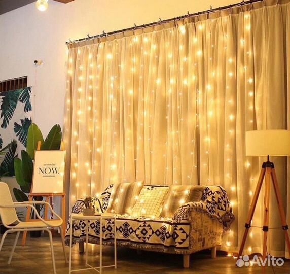 Гирлянда занавес 2х3