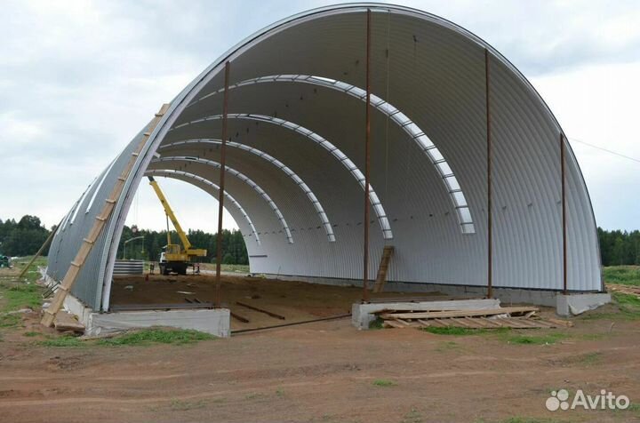 Бескаркасный ангар