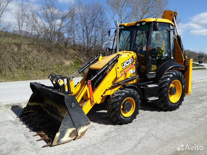 Экскаватор погрузчик JCB. Ямобур. Аренда