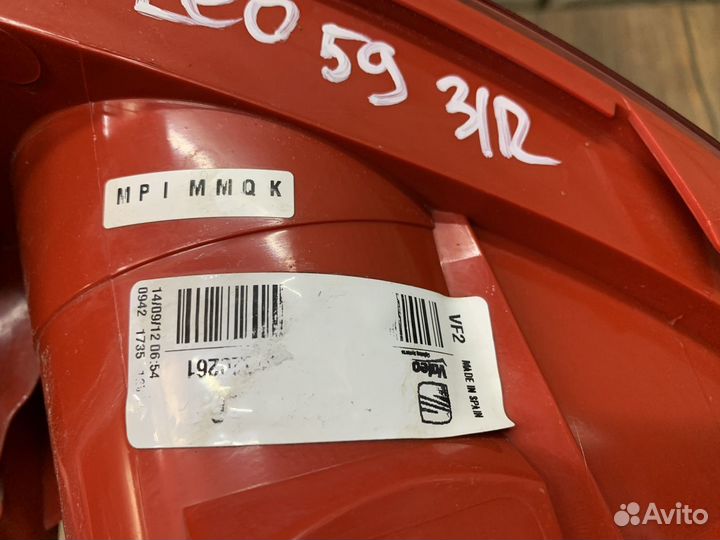 Seat Leon (1P1) Фонарь задний наружный правый