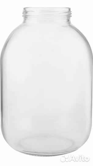 Банка 3 л стекло D 82 мм под закруч крышку