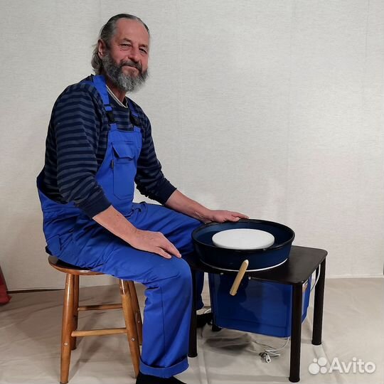 Гончарный круг с аккумулятором. Ручная сборка