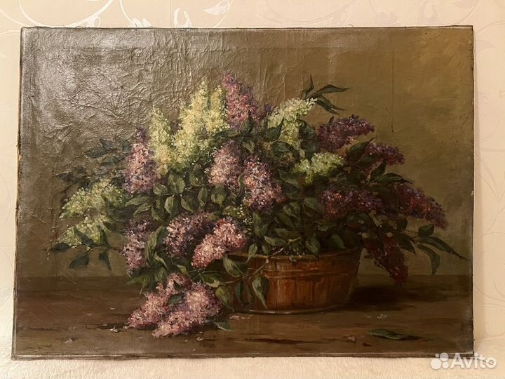 Картина маслом на холсте старинная