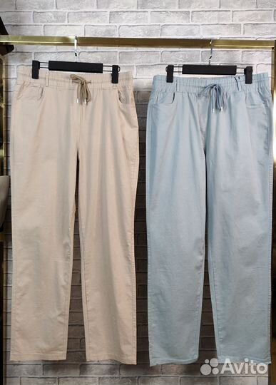 Летние женские брюки 52 54 56 58 60 62