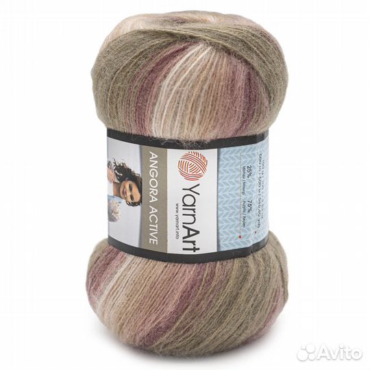 853 меланж Пряжа YarnArt 'Angora Active' 100гр 500