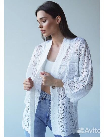 Кардиган женский ажурный