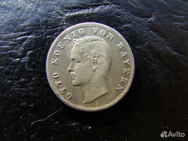 2 марки. Бавария. «D». 1903 г. Сосьояние XF