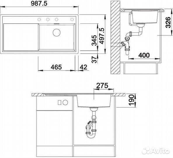 Кухонная мойка Blanco Zenar XL 6 S-F R Кофе