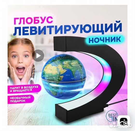 Левитирующий глобус ночник