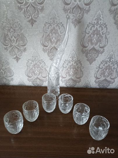 Сервиз кофейный. Хрусталь.Самовар