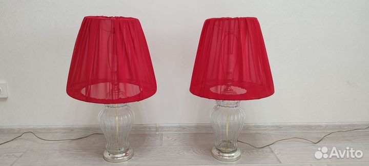 Лампа настольная с абажуром (2 шт)