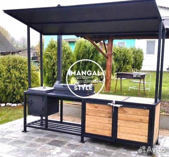 Мангал с крышей