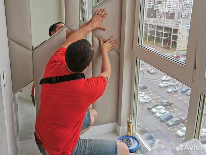 Мягкие стеновые панели лоджия