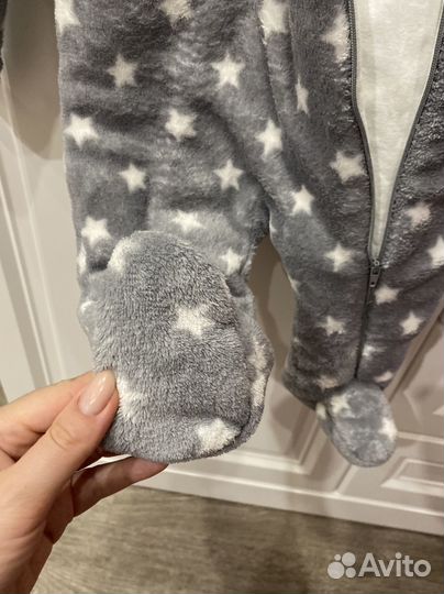 Комбинезон осенний 74 плюшевый утепленный