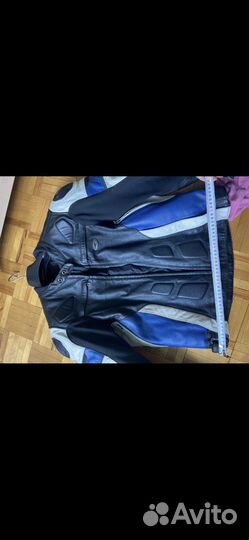 Мотокуртка кожаная мужская бу