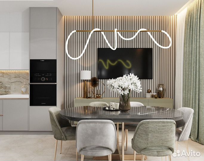 Дизайн интерьера + сопровождение с реализацией