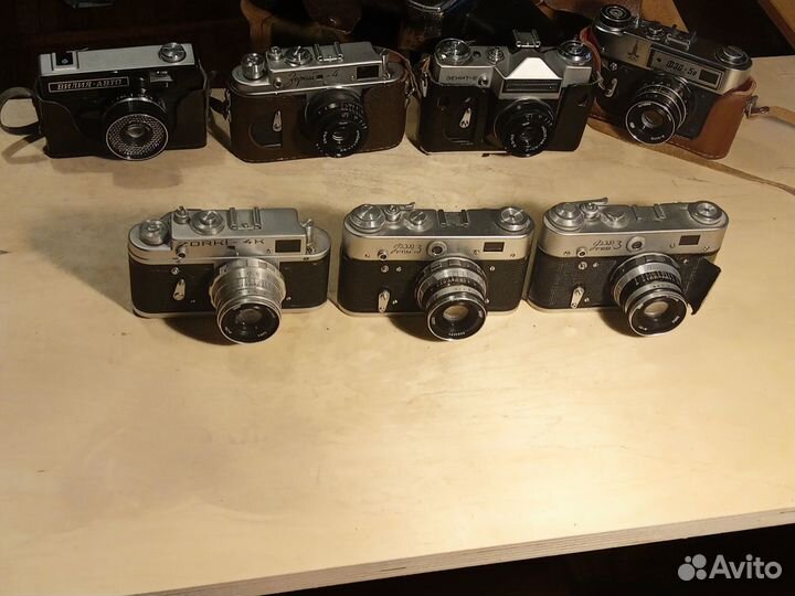 Фотоаппараты СССР фэд, Зоркий, Зенит, Вилия