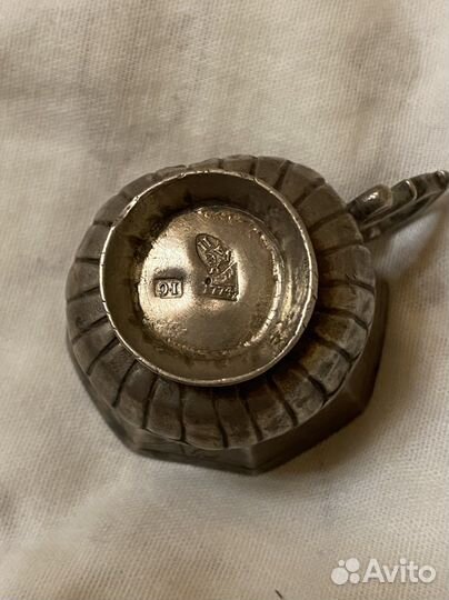 Редкая чарка, серебро 84, 1774 г