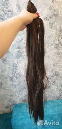 Волосы на заколках 65см