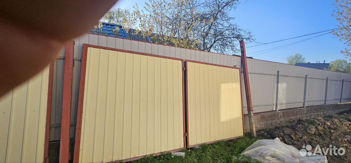 Ворота с калиткой распашные бу