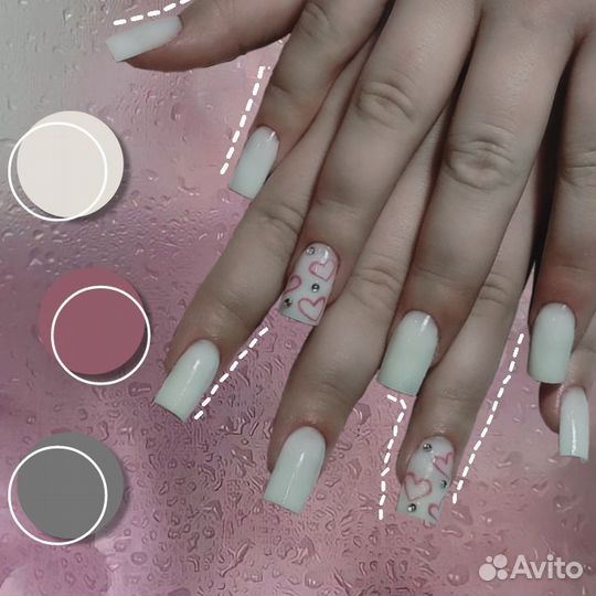 Модель на маникюр наращивание