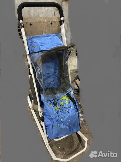 Санки коляска на колесах