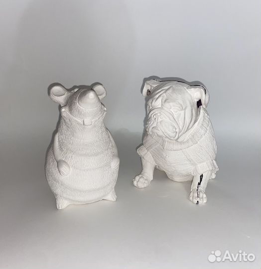 Фигурки животных из гипса