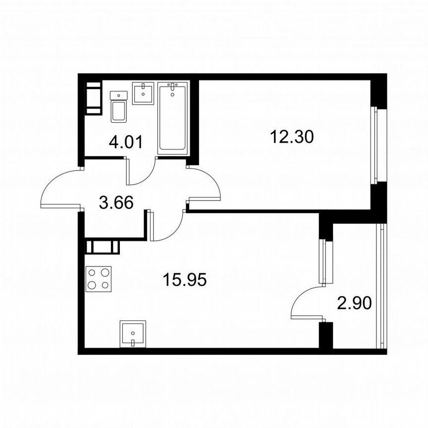 1-к. квартира, 37,4 м², 9/9 эт.