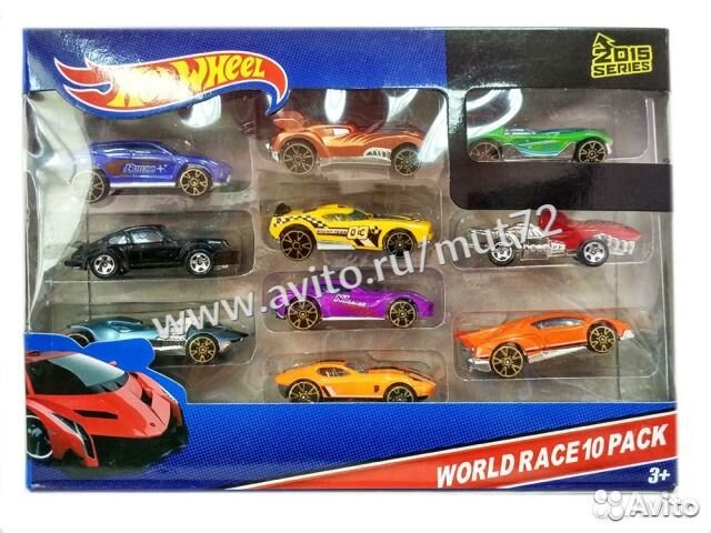 Набор из 10 машинок 7 см. (Хот Вилс)