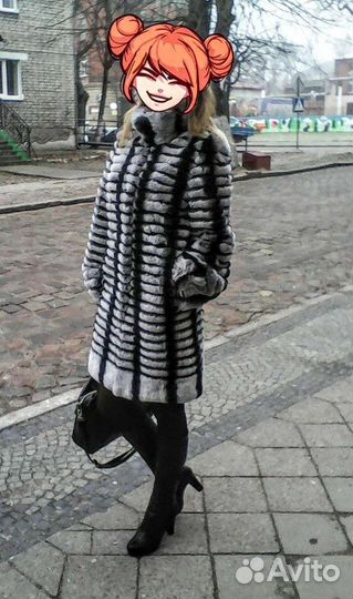 Шуба, натуральный мех шиншиллы