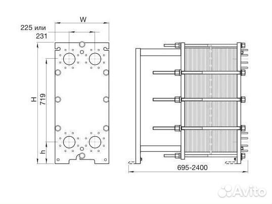 Теплообменник Alfa Laval M10 (аналог)