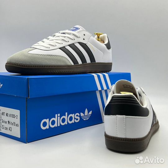 Кроссовки Adidas Samba белые унисекс