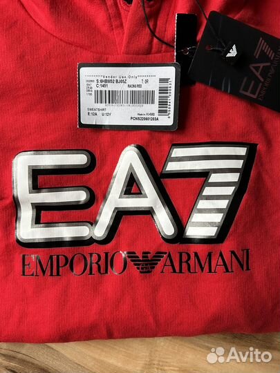 Свитшот EA7 худи Emporio Armani оригинал детское