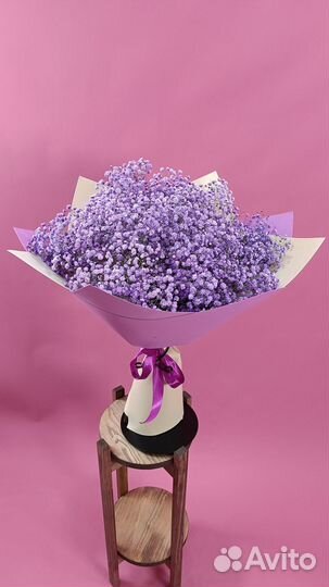 Букет из гипсофилы. Гипсофилы в коробке