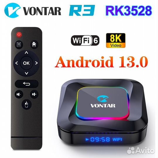 Настроенная приставка Vontar R3 4/64 Android iptv