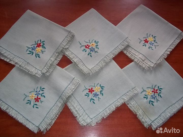 Салфетки льняные. Ретро