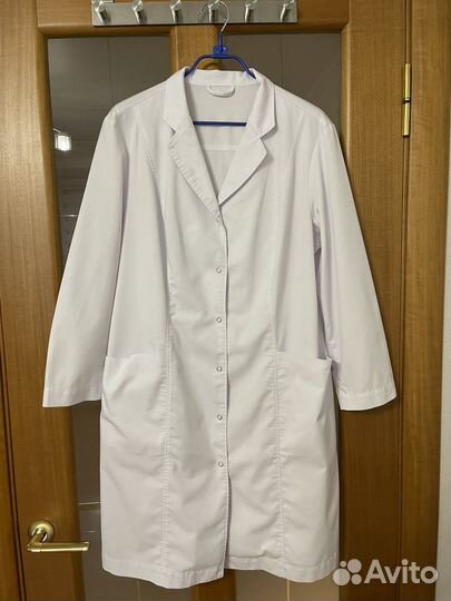 Халат женский медицинский белый р-р 52