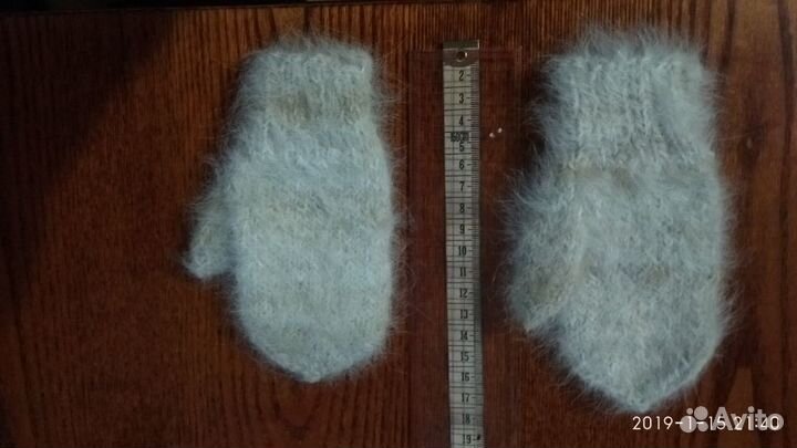 Комплект варежки и носочки из собачьей шерсти
