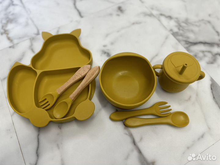 Силиконовая детская посуда