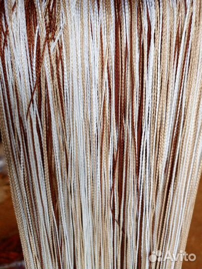 Нитяные шторы(кисея), люверсы, шнур, кисти, вуаль