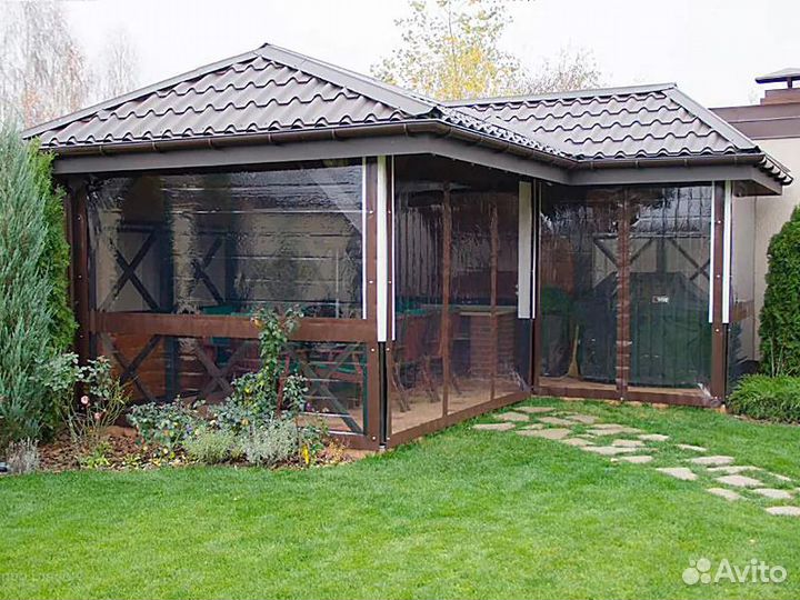 Жидкие окна для беседки