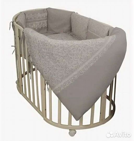 Бортики в кроватку постельное белье сонный гномик