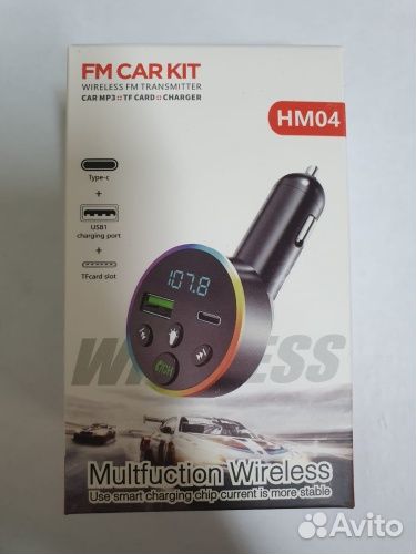 Fm модулятор Трансмиттер Bluetooth HM04