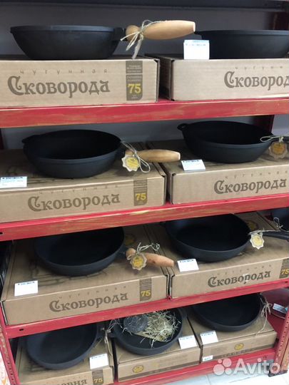 Чугунные сковороды, грили