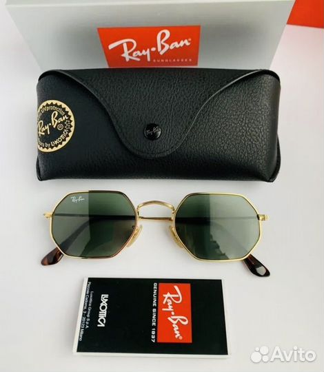 Очки ray ban octagonal зеленые