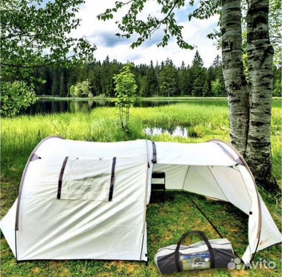 Палатка 4-х местная с тамбуром lanyu 1909