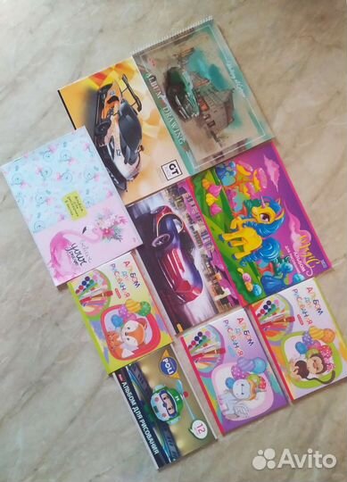 Альбомы А5 А4 д/ рисования в ассортименте