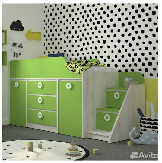 Кровать чердак фабрика клюква