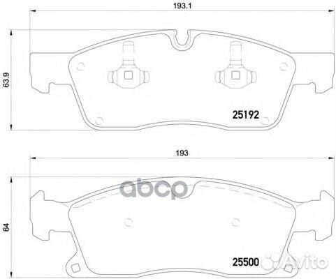 Колодки тормозные дисковые перед P50109 Brembo