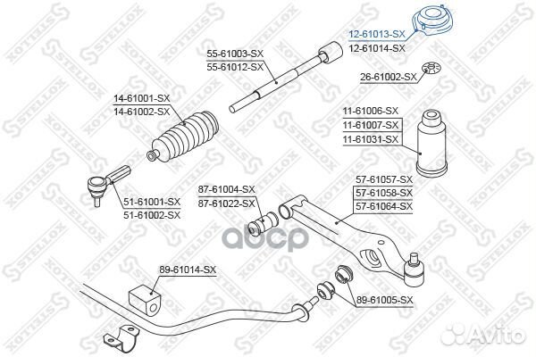 Опора амортизатора переднего Suzuki Ignis RG/RM